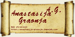 Anastasija Graonja vizit kartica